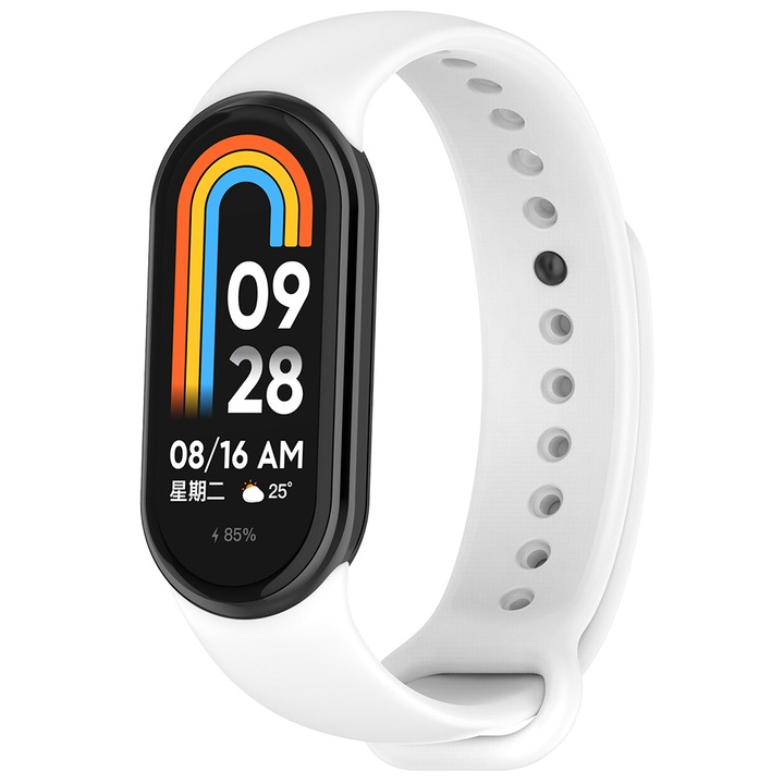 Szíj Xiaomi Mi Band 8/8 NFC-hez, óraszíj, X49, fehér