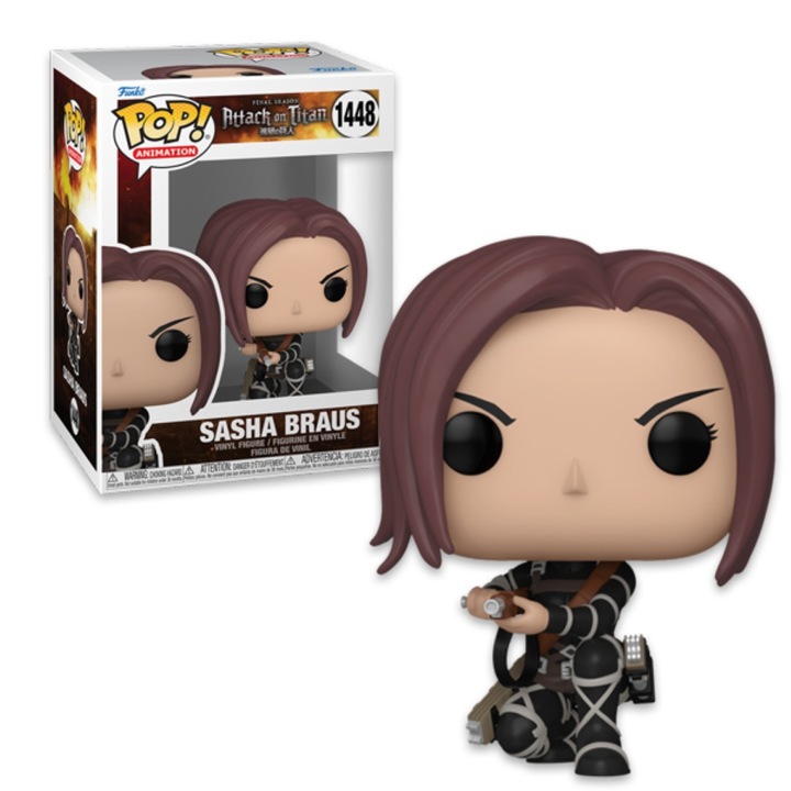 Фигурка - Attack on Titan - Саша Браус, кафява, 9,5 см