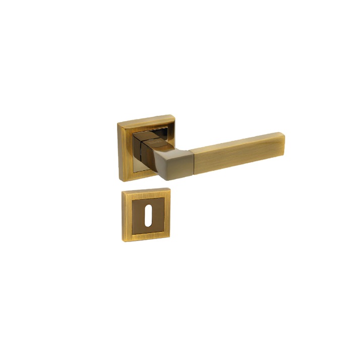 Maner usa interior, STRICTO, rozeta Cheie, Auriu