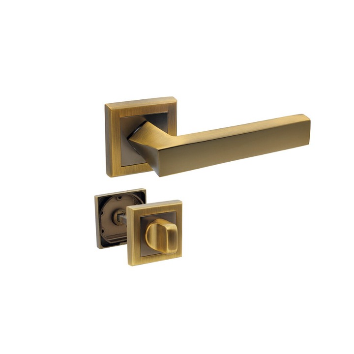 Maner usa interior, VIRATA, rozeta WC / Baie, BRUSHED CAFÉ