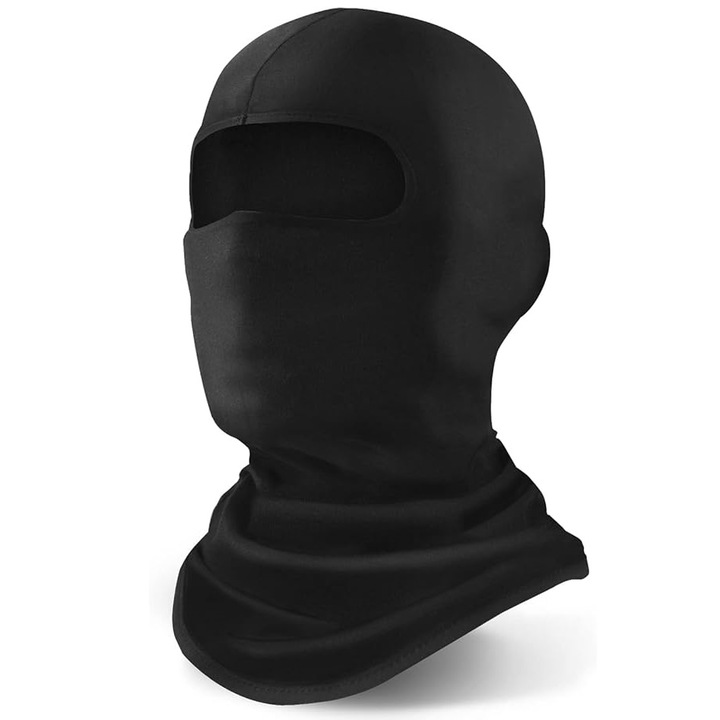 Cagula moto cu un orificiu, LYCRA - Negru