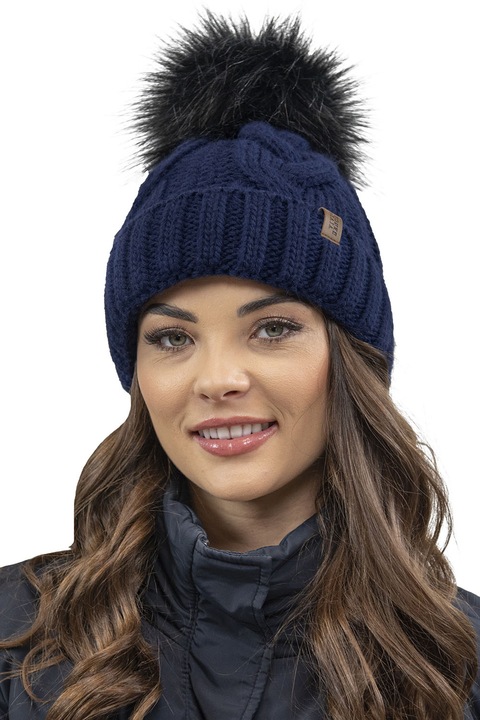Női téli sapka, Vivisence, 7014, Sötétkék, egy méret