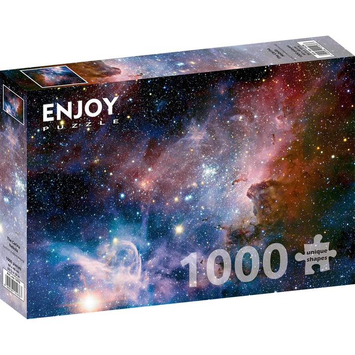 Puzzle 1000 Piese ENJOY – Carina Nebula, Vedere din Spatiul Cosmic cu Galaxie si Stele, Univers – Aspect Mat Anti-Reflexii, Suprafata Catifelata, Piese Rigide cu Forme Unice, Imbinare Stransa, Culori Intense, Inlocuire Piese Lipsa – 68x48 cm