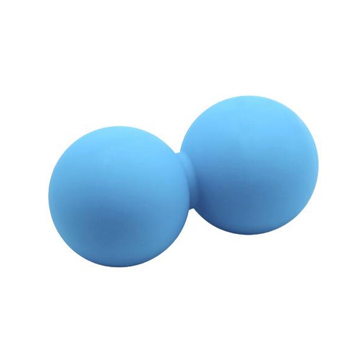 Jóga masszázshenger, YHJ, Jóga, 125/64/64 mm, Masszázs az egészségért/fitnessért és szépségért, Szilikon, Kék