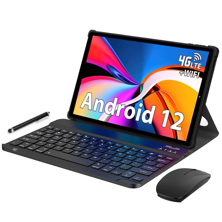 Tableta 10.1" MAGCH T28, Octa-Core, 6GB RAM, 64GB ROM, Android 12.0, 4G LTE/WIFI, 8000mAh, Negru