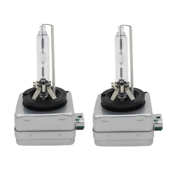 Комплект от 2 автомобилни крушки D3S, мощност 35W, цветна температура 6000k, 12V, ксенон, живот 50 000 часа, сребристи