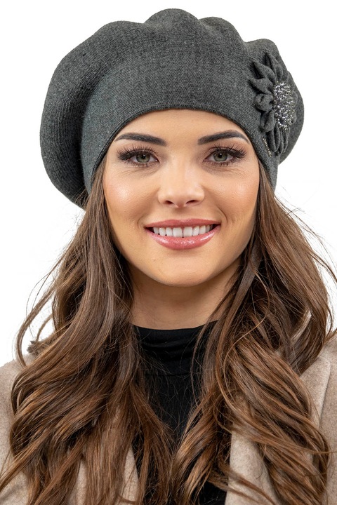 Bereta dama, de iarna, Vivisence, 7048, Gri inchis, marime unica