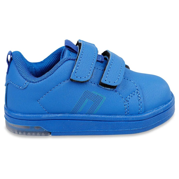 Pantofi sport cu luminite GLOWKICKS pentru copii, ERAKIDS, piele ecologica, Albastru