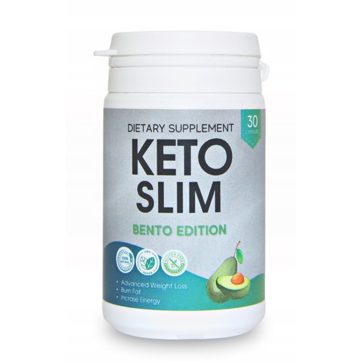 Хранителна добавка KetoSlim, Bento Edition, За отслабване и изгаряне на мазнини, 30 капсули