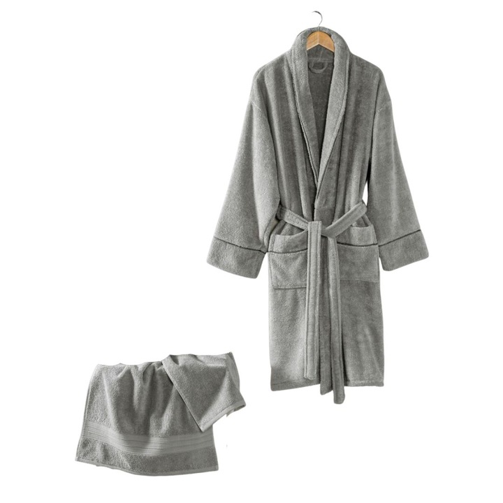 Halat de baie si prosop, si prosop bumbac 100%, CottonBox - 65497