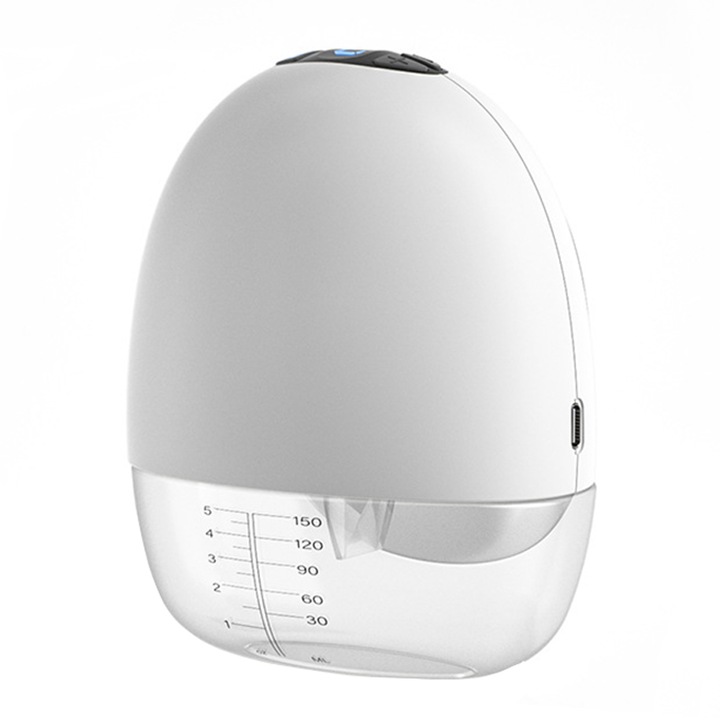 Pompa de san electrica discreta sub sutien Chucai, portabila, fara furtun, acumulator 1300 mAh, sistem pompare patentat 3D, 3 moduri cu 9 nivele de intensitate, Alb