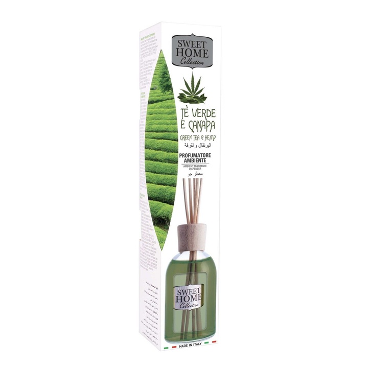 Odorizant de camera Ceai verde si Cannabis, sweet home,100 ML