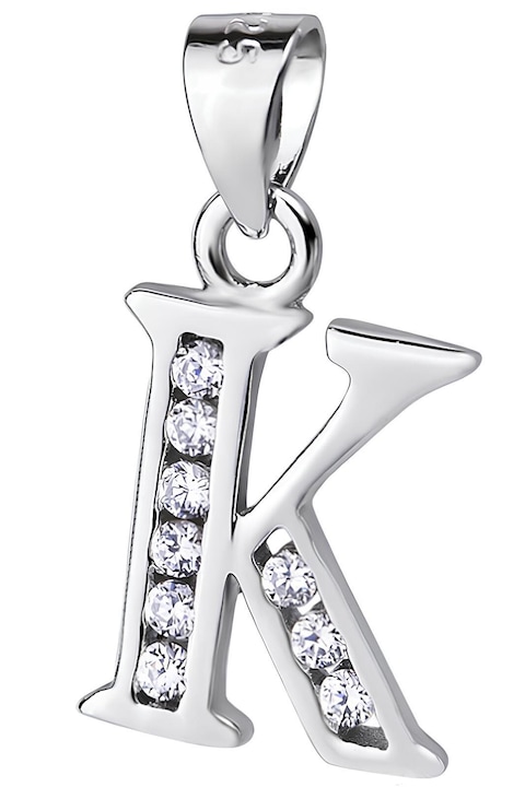 Pandantiv colier, Sundiguer, Model Litera K, Argint 925, Argintiu