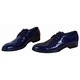 Pantofi barbati eleganti din piele naturala, Croco, bleumarin inchis, LAC, Marimea 44, TESTCROCOBL