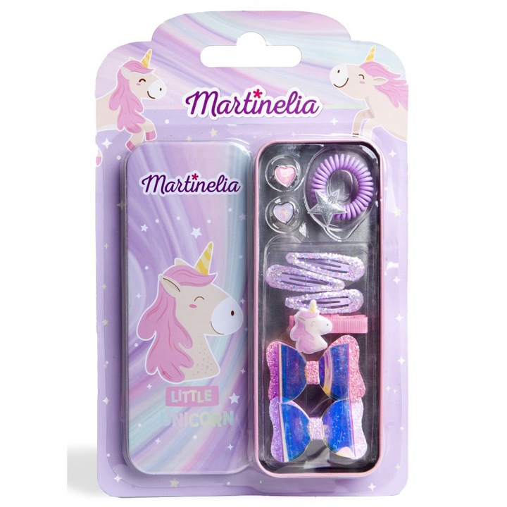 Set Martinelia Little Unicorn, penar cu accesorii pentru par