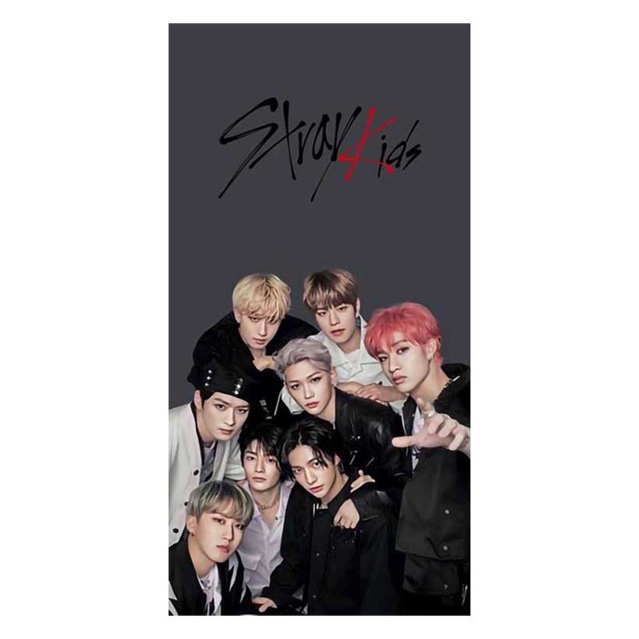 Хавлия за плаж Кингтекс Stray Kids, 70x140см, 80% памук 20% полиестер, Многоцветно
