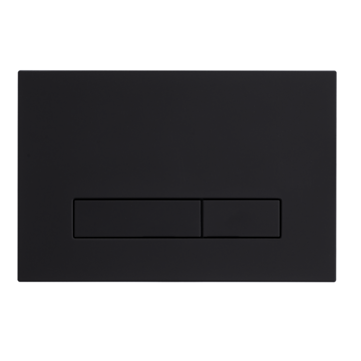 Buton de actionare rezervor WC, Balneo, LXO, Negru ABS, Se potriveste cu cadre Balneo Fix Frame, durabilitate lunga, capacitatea de a economisi apa datorita celor doua placi, design atemporal