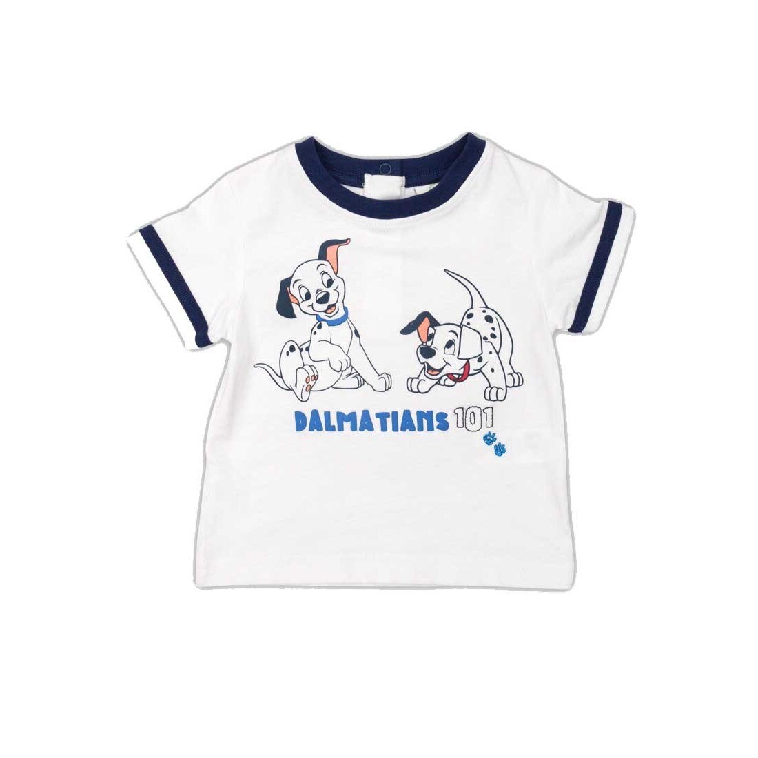 Tricou alb/albastru OVS pentru bebelusi 