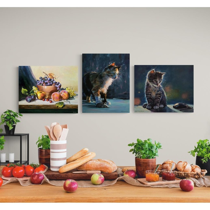 Рисуване по номера ITA ART, Абстрактно, 40х50см, Комплект 3 броя