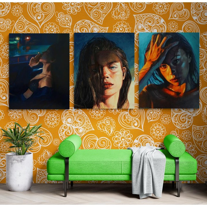 Рисуване по номера ITA ART, Меланхолично, 40х50см, Комплект 3 броя