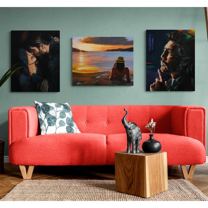 Рисуване по номера ITA ART, В очакване, 40х50см, Комплект 3 броя