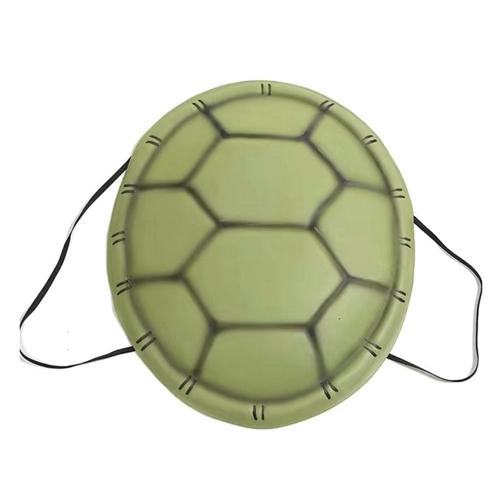 Carapace pentru costum de testoasa, pentru copii, verde cu negru