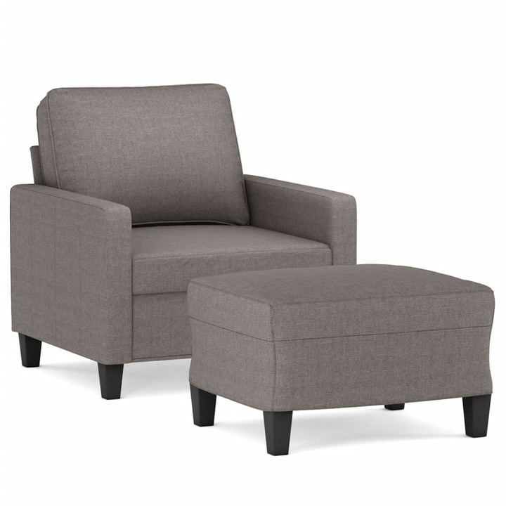 VidaXL tópszínű szövet kanapéfotel lábtartóval 60 cm3201036