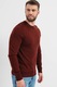 Jack & Jones, Пуловер от мерино с овално деколте, Керемидено червено
