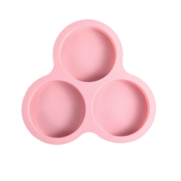 Forma pentru oua pentru gatit, Silicon, Roz