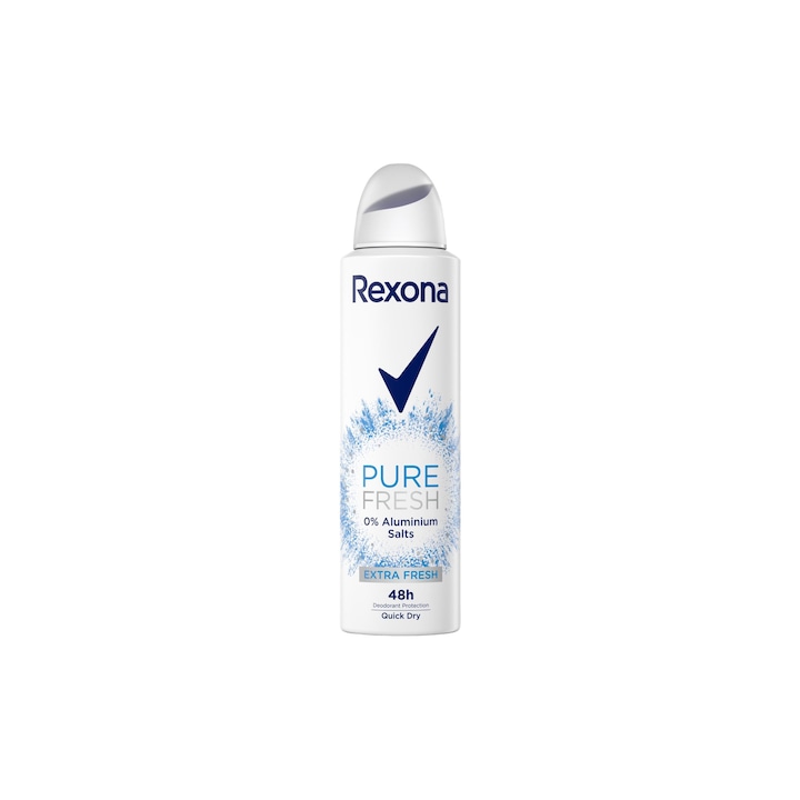 Rexona 48h Pure Fresh спрей дезодорант, 0% алуминиеви соли, 150 мл