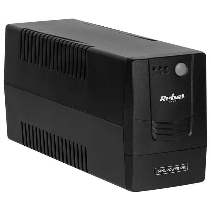 UPS Offline Nanopower 650 (650VA/360W), черен, Rebel
