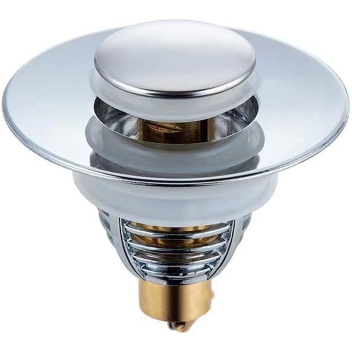 Dop pentru chiuveta, Otel inoxidabil, Argintiu