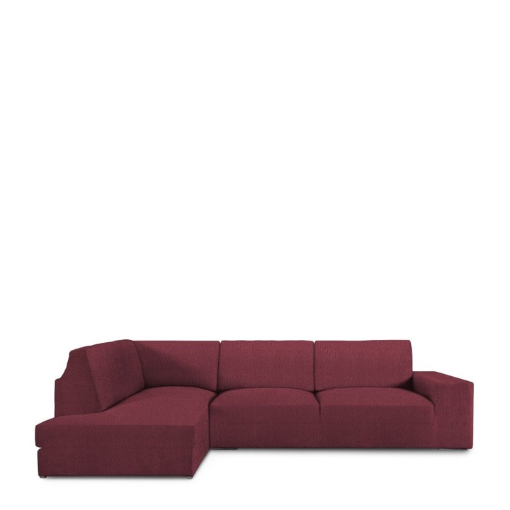 Husa coltar stanga cu sezlong bielastica, 350-500 cm, Eysa, Premium ROC, C8 bordo