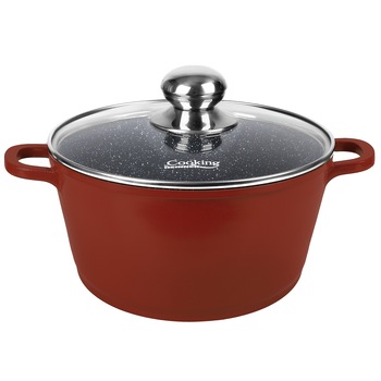 Semioala cu capac Cooking by Heinner Calabria, aluminiu, 26X12cm, 5.3L