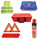 Kit siguranta auto, contine trusa medicala certificata RAR si avizata MS, extinctor tip spray, 2 x triunghi reflectorizant, vesta reflectorizanta, geanta depozitare, RUNKIT
