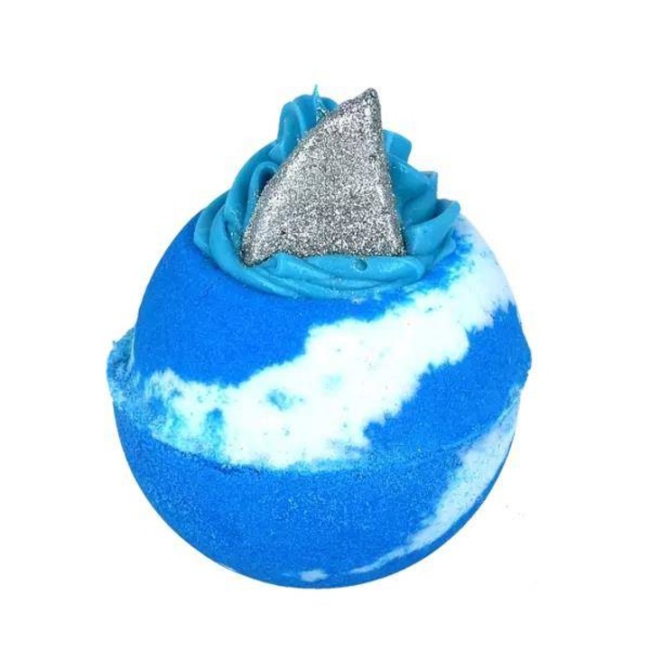 Bomba de baie handmade, cu figurina, Shark Attack Bath Blaster 160g, Bomb Cosmetics
