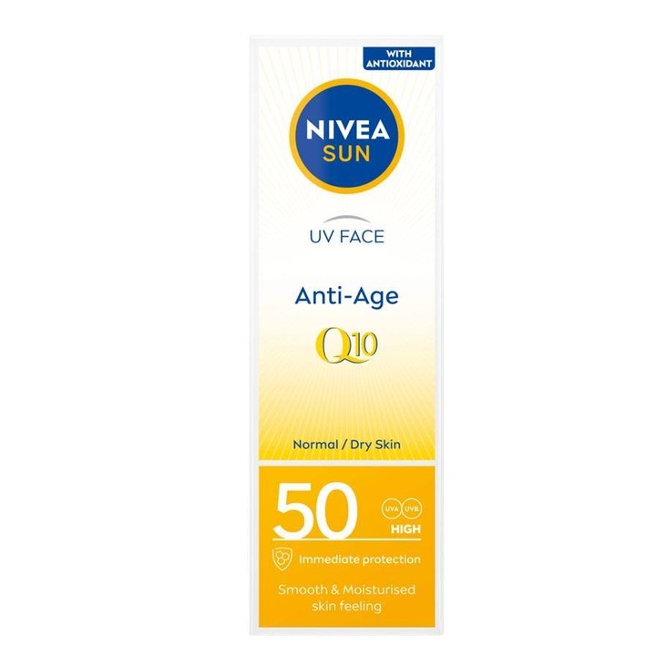 Слънцезащитен крем, Nivea, SPF 50, 50 мл