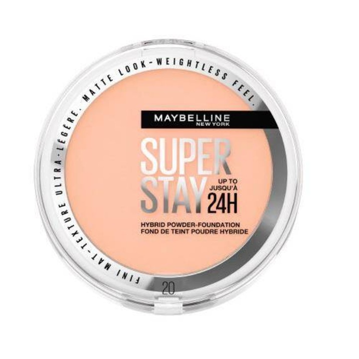 Fond de ten pudra, Maybelline, Finisaj mat, 20, 9g