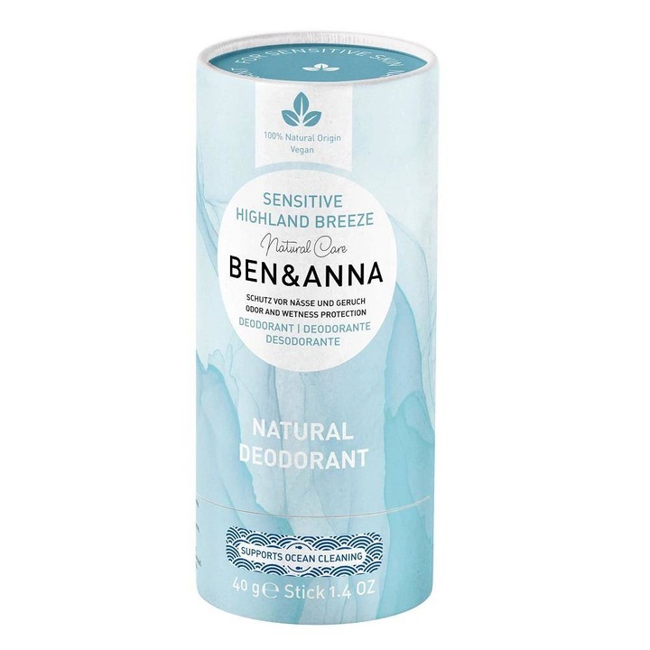 Deodorant natural, Ben&Anna, Sensitive Highland Breeze, 40g