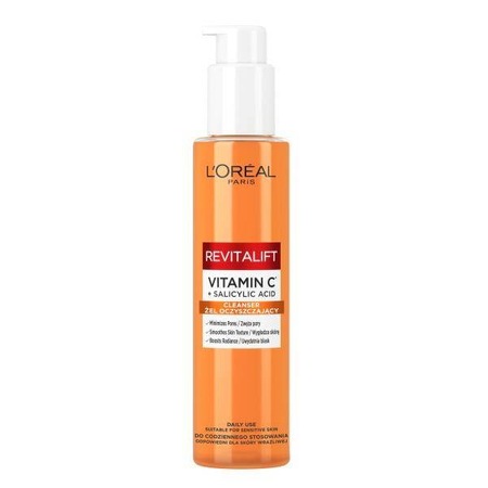 Почистващ гел за лице, L'Oreal Paris, С витамин С и салицилова киселина ...