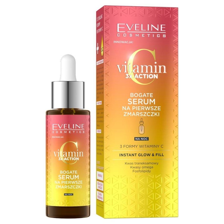 Ser de noapte pentru primele riduri Vitamin C 3x Action Eveline