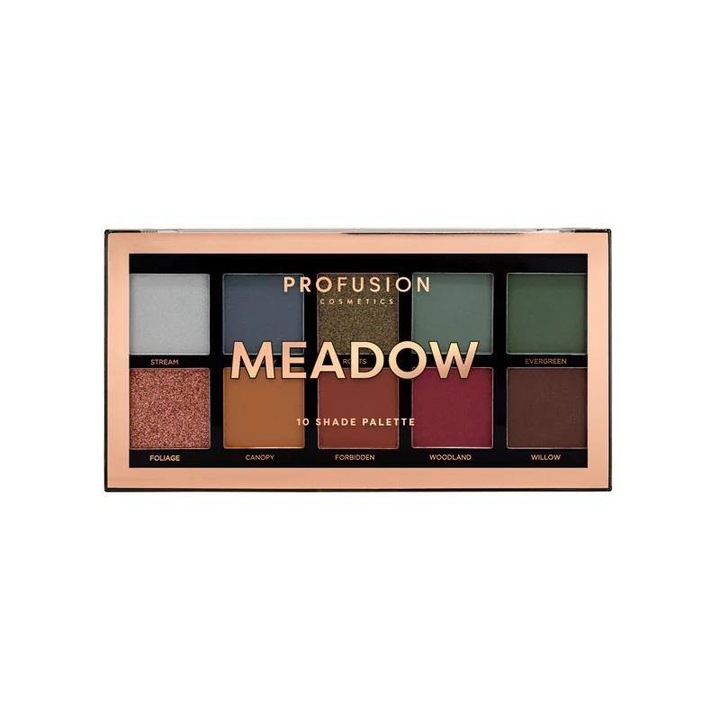 Paleta fard de pleoape Profusion Meadow, 10 culori, Multicolor