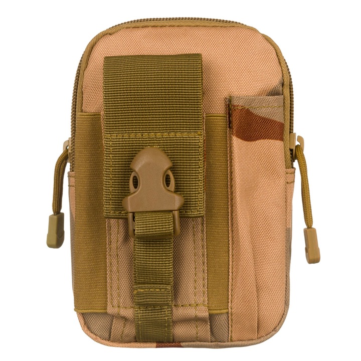 Férfi táska, textil, barna, Peterson, bl064, 17 x 11 x 4 cm