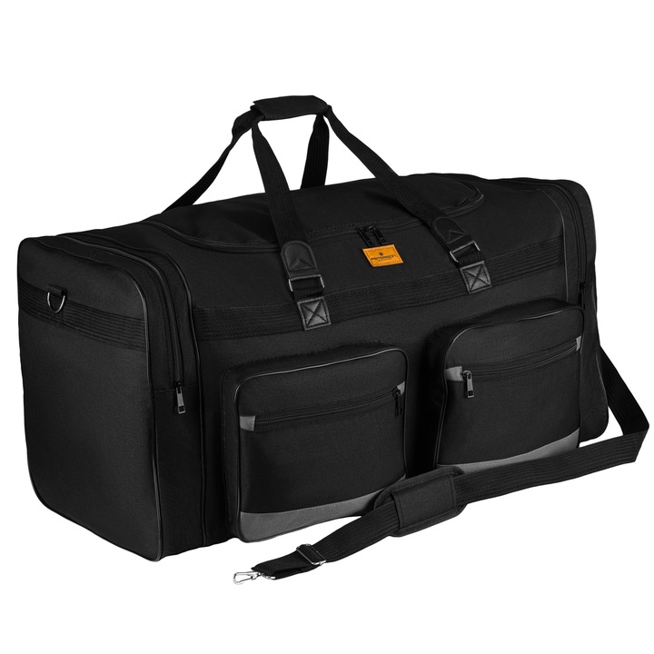 Utazótáska, unisex, textil, fekete, Peterson, ptn ts104-d, 38 x 66 x 35 cm