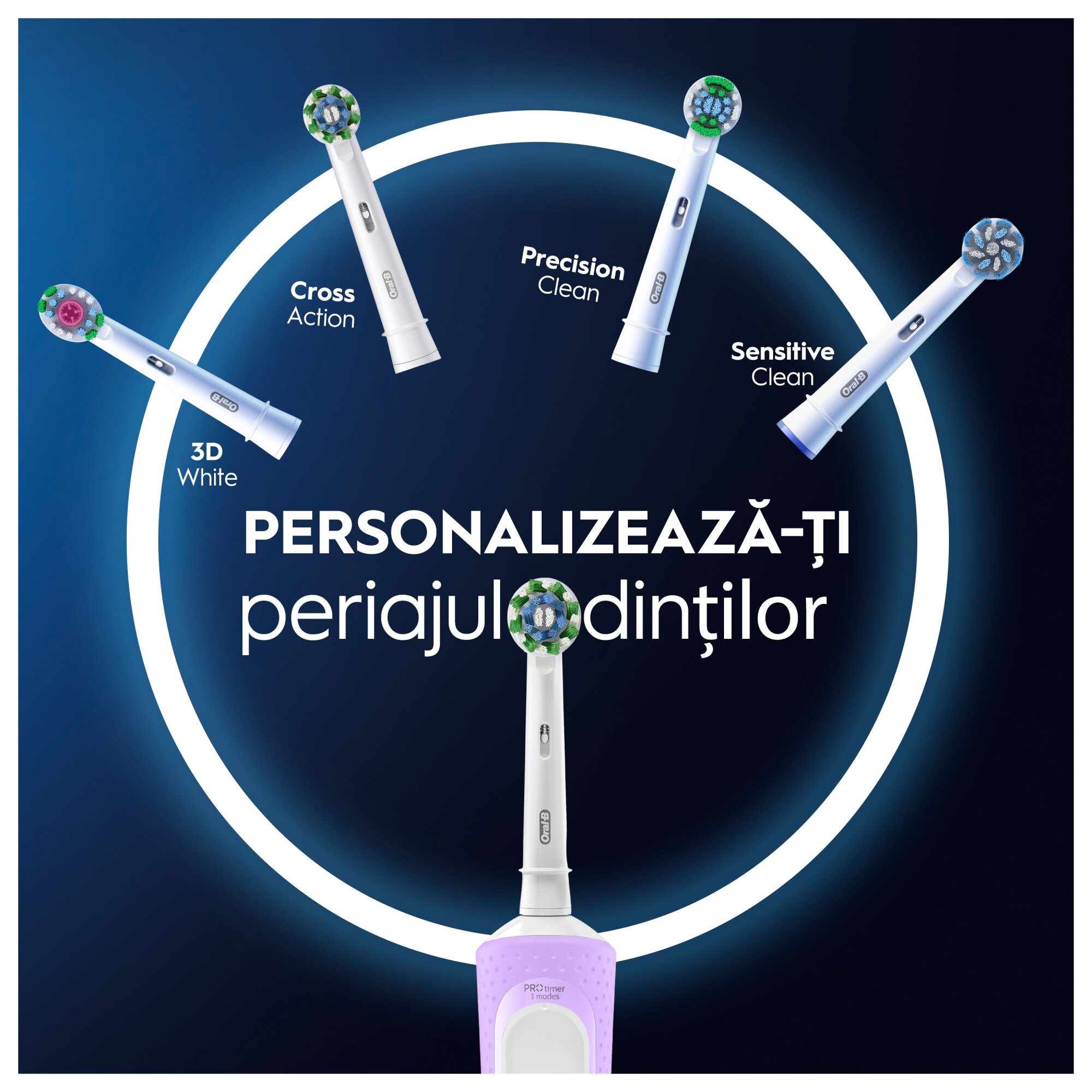 Подаръчен комплект: Ел. четка за зъби Oral-B Vitality Pro, 2D ...