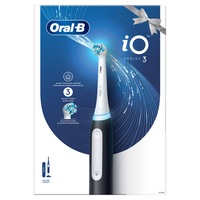 Periuta de dinti electrica Oral-B iO3 cu Tehnologie Magnetica si Micro-Vibratii, Senzor de presiune Smart, 3 moduri, 1 capat, Negru