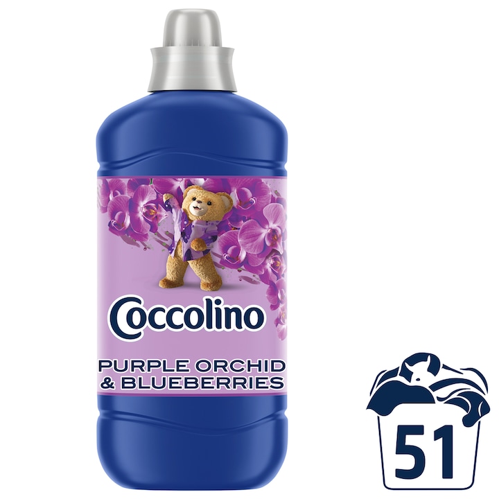 Омекотител Coccolino Purple Orchid, 1275 мл, 51 пранета