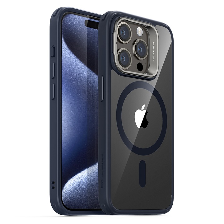 ESR защитен калъф за телефон, Classic Hybrid HaloLock Kickstand, функция Stand, съвместим с Apple iPhone 15 Pro Max, прозрачен