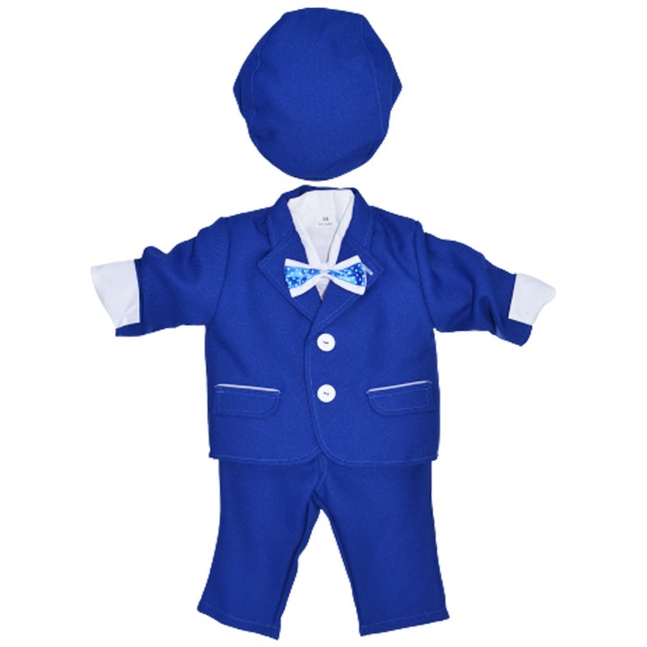 Costum elegant din 5 piese pentru baieti Krasnal C101123-1-56, Albastru 104025