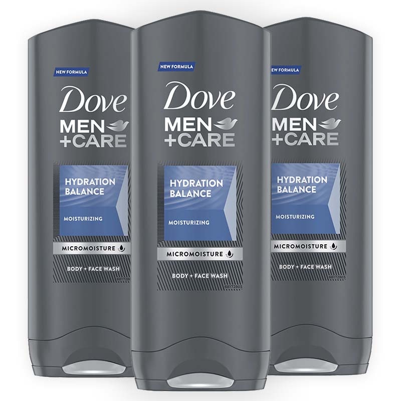 Pachet 3 x Gel de dus Dove Men+ Care Hydration Balance, 400 ml eMAG.ro